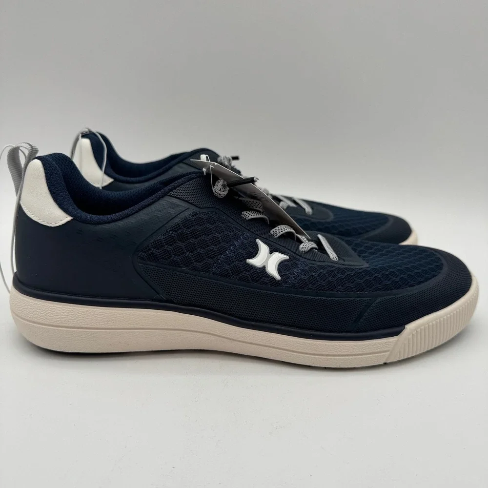 Hurley Exeter Mens Navy‎ Blue Mesh Low Top Sneakers 10.5 NEW
